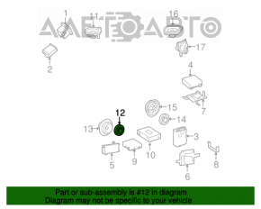 Difuzorul din fața dreapta Mercedes X164 GL W164 ML Harman Kardon