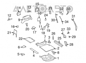 Capacul portbagajului Mercedes X164 GL bej, defect de crom, zgârieturi.