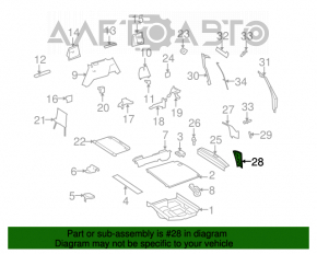 Capac spate stânga pentru Mercedes X164 GL bej.