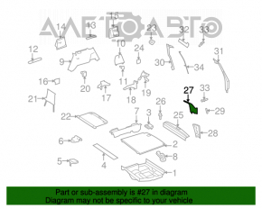 Capac spate dreapta pentru Mercedes X164 GL bej.