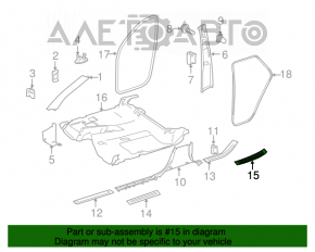 Capacul pragului din spate dreapta exterior Mercedes X164 GL bej.