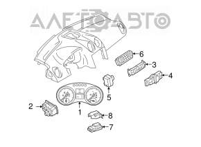 Blocul de butoane de control superior Mercedes X164 GL