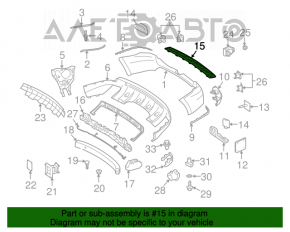 Capacul superioar al barei spate pentru Mercedes X164 GL.