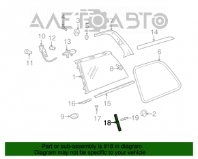 Capacul geamului lateral din spate dreapta Mercedes X164 GL