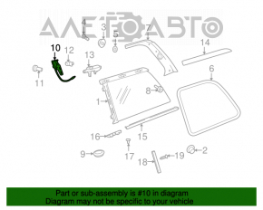 Regulatorul ferestrei laterale din spate stânga Mercedes X164 GL.