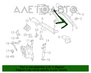 Поводок дворника правый Mercedes X164 GL W164 ML