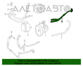 Трубка ГУР рейка-радиатор Mercedes X164 GL W164 ML W251 R