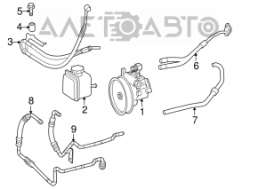 Трубка ГУР рейка-радиатор Mercedes W164 ML X164 GL W251 R