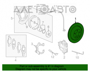 Placă de frână spate dreapta Mercedes X164 GL W164 ML W251 R 330mm