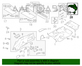 Mecanismul de prindere a roții de rezervă pentru Subaru B9 Tribeca