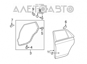 Уплотнитель двери задней правой Toyota Avalon 05-12