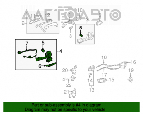 Механизм ручки двери задней правой Toyota Avalon 05-12