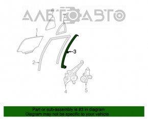 Geam ghidaj ușă spate stânga Toyota Avalon 05-12