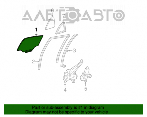 Geamul ușii din spate dreapta Toyota Avalon 05-12 zgâriat.