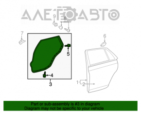 Уплотнитель двери задней правой Toyota Avalon 05-12