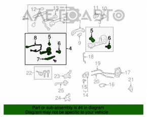 Mecanismul manetei ușii din față dreapta pentru Toyota Avalon 05-12