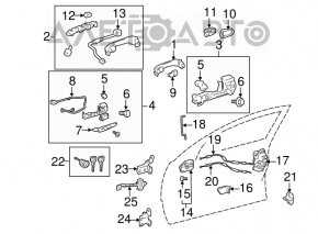 Manerul ușii exterioare din față dreapta Toyota Avalon 05-12