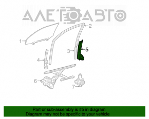 Geam ghidaj ușă față stânga spate Toyota Avalon 05-12.