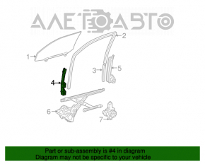 Направляющая стекла двери передней левой передняя Toyota Avalon 05-12