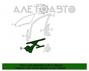 Geam electric cu motor, dreapta față, Toyota Avalon 05-12