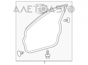 Garnitură de etanșare a ușii din față dreapta pentru Toyota Avalon 05-12