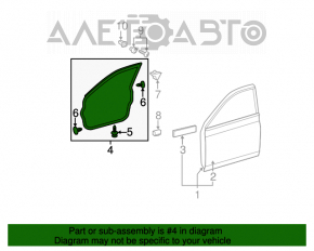 Уплотнитель двери передней правой Toyota Avalon 05-12