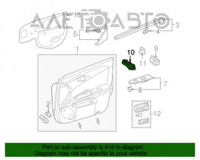 Maneta de control a geamurilor electrice din față, stânga, pentru Toyota Avalon 05-12, cu finisaj din lemn.