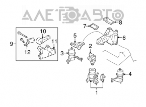 Suport motor dreapta sus Toyota Avalon 05-12 nou, neoriginal TENACITY.