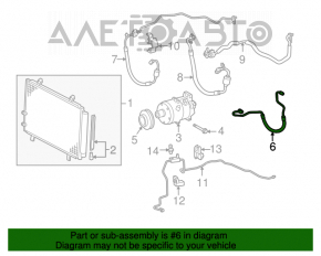 Трубка кондиционера конденсер-компрессор Toyota Avalon 05-12