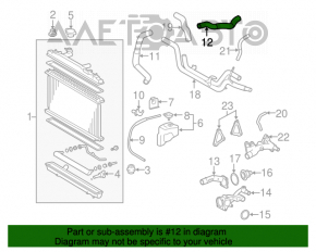 Furtunul de răcire superior al Toyota Avalon 05-12