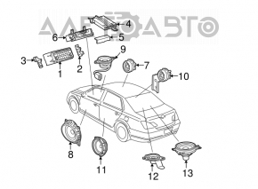 Динамик торпедный Toyota Avalon 05-12