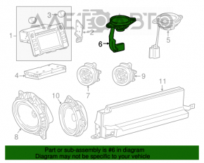 Difuzorul tweeter Toyota Prius V 12-17 JBL