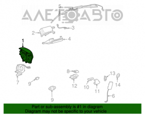 Airbag-ul de siguranță în volan pentru șoferul Toyota Avalon 05-12, gri.