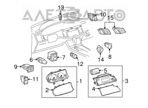 Butonul de control al obturatorului din spate pentru Toyota Avalon 05-12