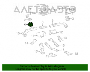 Conducta de aer stânga pentru Toyota Avalon gri 05-12