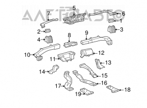 Conducta de aer stânga pentru Toyota Avalon gri 05-12