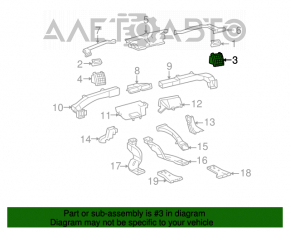 Conducta de aer dreapta pentru Toyota Avalon gri 05-12