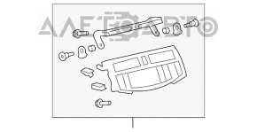 Capacul central al bordului cu conducte de aer Toyota Avalon gri 05-12