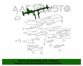 Tubul de subtorpilă pentru întărire Toyota Avalon 05-12