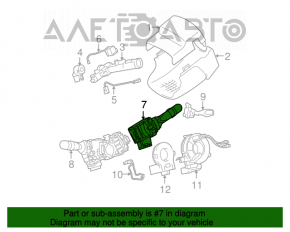 Comutatorul de sub volan din partea dreapta pentru Toyota Avalon 05-12