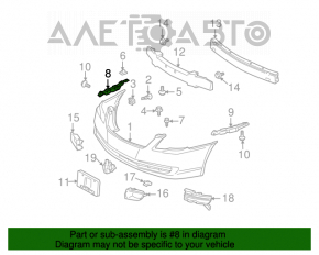 Suportul pentru bara de protecție față dreapta Toyota Avalon 05-12