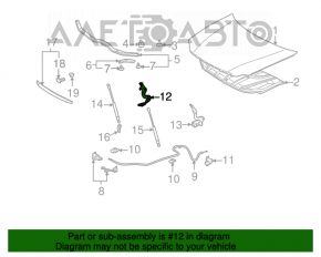 Bucla capotei dreapta pentru Toyota Avalon 05-12.