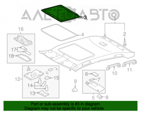 Perdeaua portbagajului Toyota Avalon 05-12 gri.