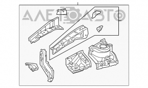 Partea din față stânga Toyota Avalon 05-12 albă.