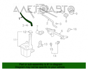 Frânghie de ștergător dreapta Toyota Avalon 05-12