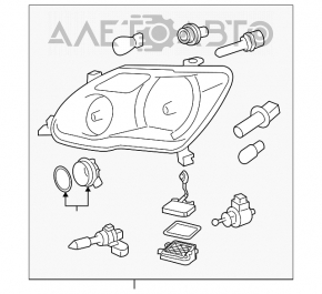 Far stânga față Toyota Avalon 05-07 complet xenon retrofit