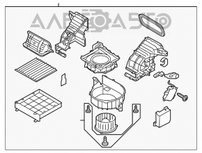 Corpul ventilatorului este gol, partea dreaptă a Subaru B10 Tribeca.