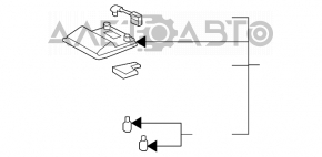 Plafonul de iluminare frontal pentru Lexus LS460 LS600h 07-12 gri, sub trapă.