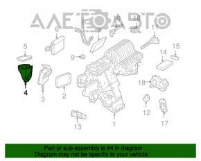 Воздухозаборник печки верхний Mercedes X164 GL W164 ML W251 R