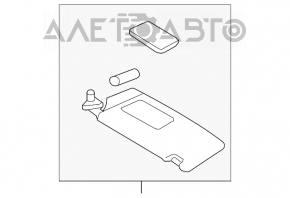 Capota dreapta Toyota Avalon 05-12 gri, fara carlig, pentru curatare chimica.